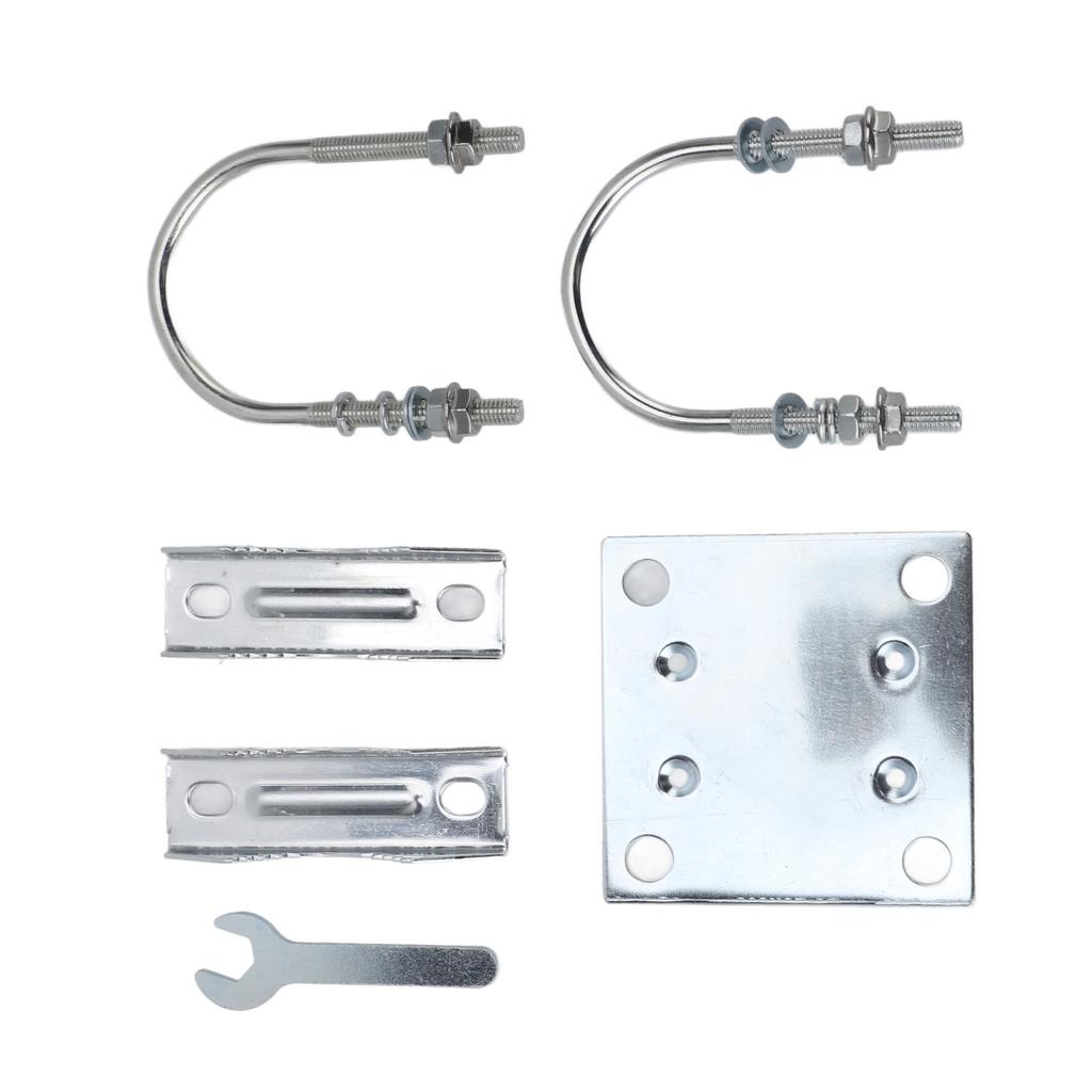 Antenna Mast Pipe Mount Stable Support Flexible Adjustment Aluminum Alloy Antenna Mast Bracket Mount for Roof Wall Set 2