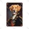 Metal Sign Gentleman Dog Wall Decor, Vintage Tin Plate for Living Room 20x30 cm
