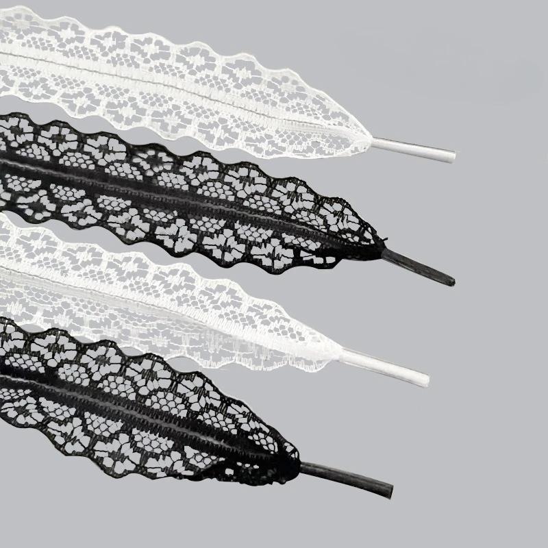 1Pair Black White Shoe Laces Accessorices Lace Flat Shoelace for Sneakers Shoelaces for Women Casual Shoes