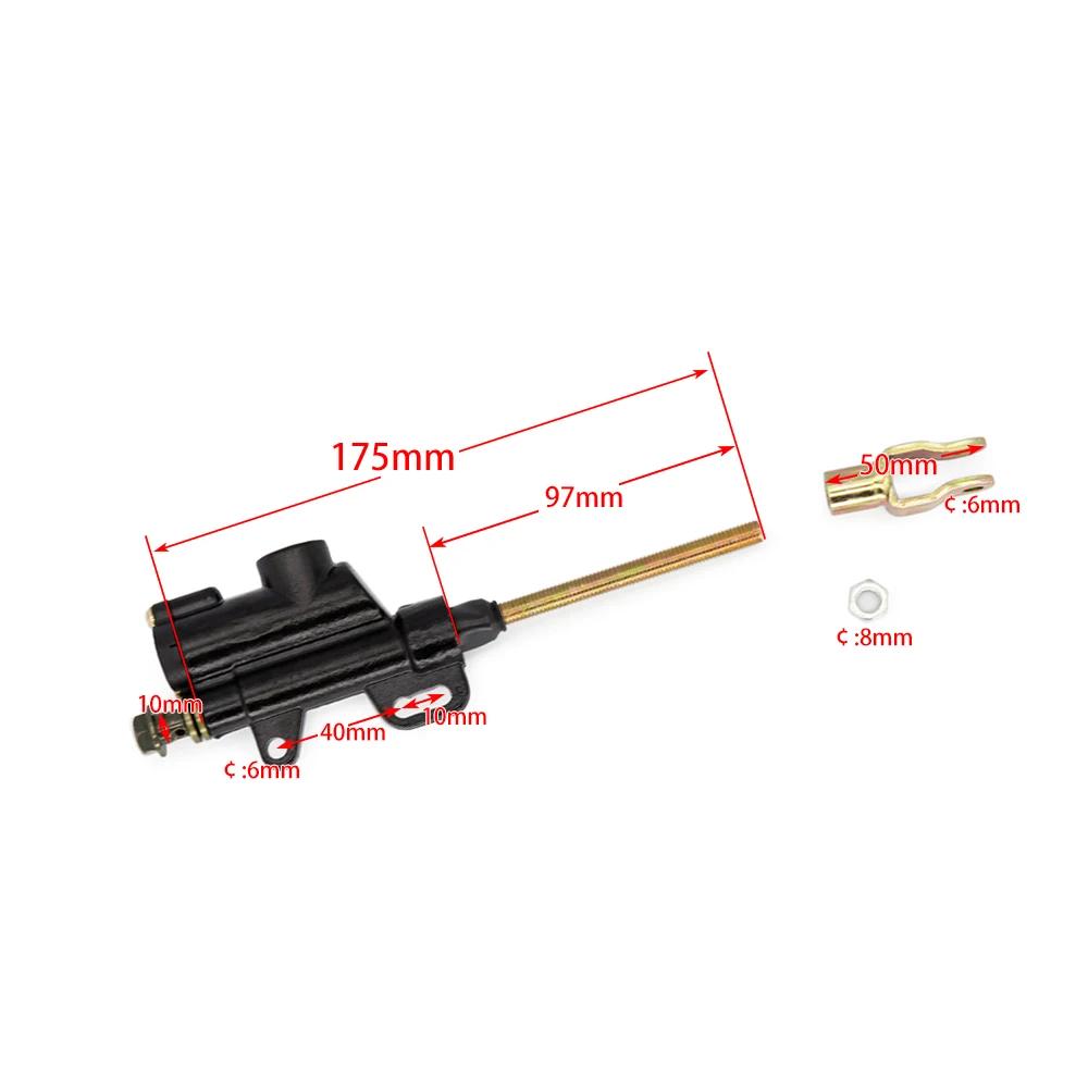 

Motorcycle New Rear Hydraulic Brake Master Cylinder Pump For 50cc 70cc 110cc 125cc 150cc 250cc Thumpstar ATV Pit Pro Dirt Bike M10 long black