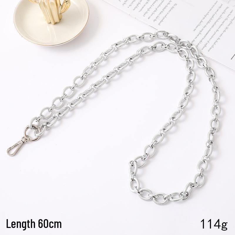 Metalowy łańcuszek do telefonu crossbody odporny na upadki z klipsem i smyczą 125 cm