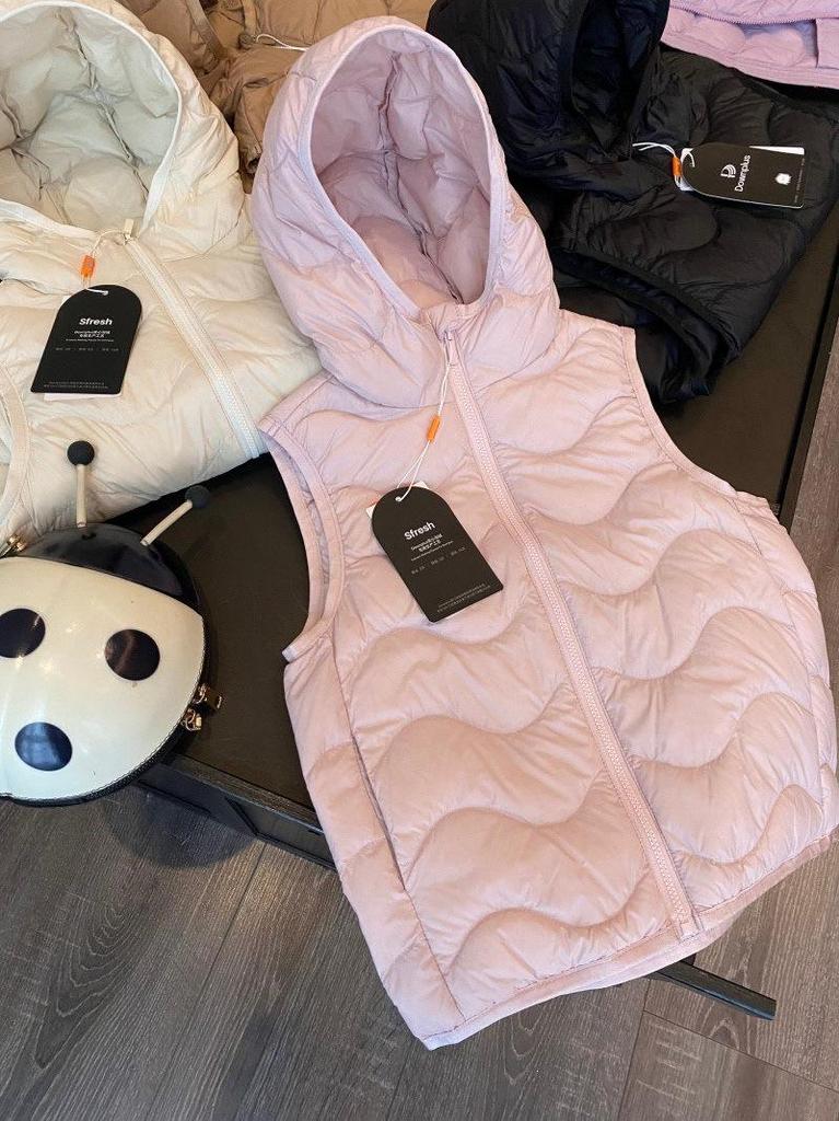 Children's Lightweight Wavy Down Jacket - 90% Duck Down, 2026 Autumn/Winter Collection, Medium/Large Student Sizes, Thin Style.
