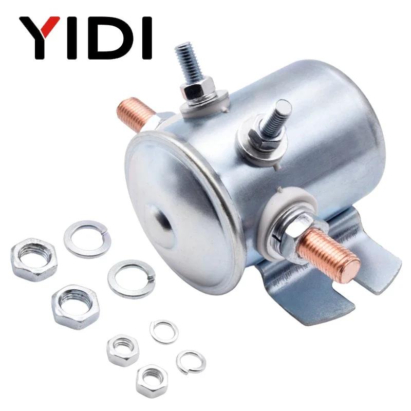 Electric High Current Metal 4 Terminals 12V 24V DC Car Starter Relay Solenoid for Auto Golf Cart Forklift Winch Marine 12VDC