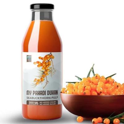 MÓJ PAHADI DUKAN (MPD) Sok z rokitnika 300 ml|Czysty sok z jagód himalajskich|Bogaty w Omega 3,6,7,9 i witaminę C|Naturalny wzmacniacz odporności