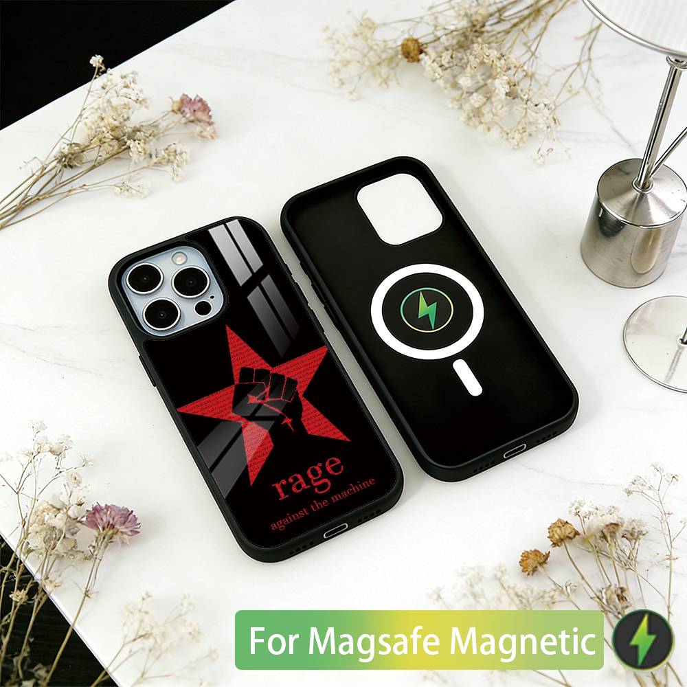 

Powerful R-Rage A-Against Phone Case For iPhone17,16,15,14,13,12,11 Plus,Pro Magnetic For Magsafe Wireless Charging iPhone16Pro