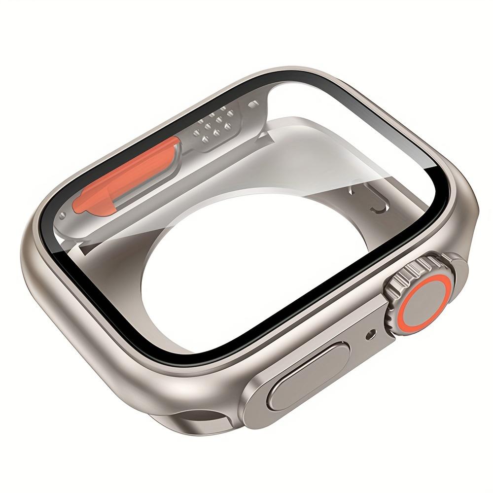 Change To Ultra Full Protector Case for Apple Watch 45 46 44mm Tempered Glass Screen Protector for IWatch Series 10 9 8 7 6 SE 5