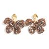 Vintage Gradient Flower Resin Earrings Exaggerated Hollow Geometric Minimalist Earrings for Women