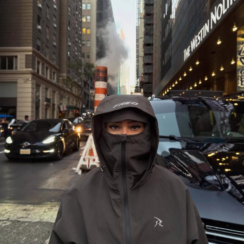 Dark Streetwear Hooded Sweatshirt Loose Fit 3D Print Zip-Up Hip Hop Style Unisex