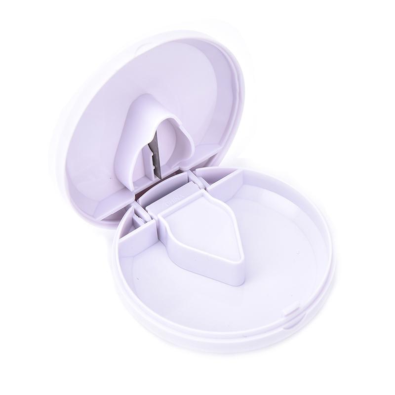 

3 Colors Portable Pill Cutter Splitter Divide Storage Case Medicine Cut Compartment Box Holder New Green White And Pink
