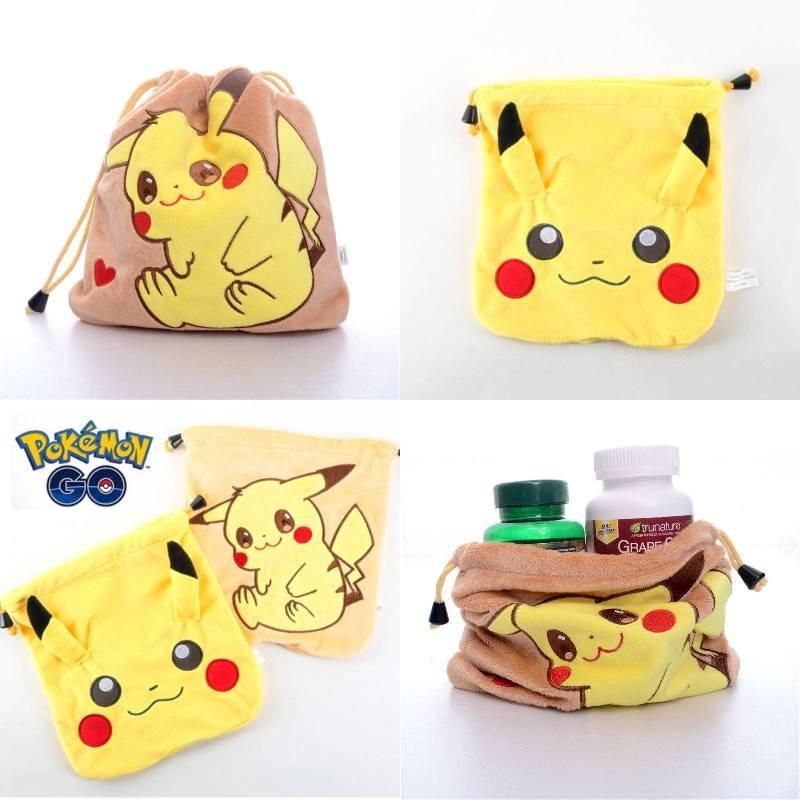 Eevee Pikachu Sylveon Umbreon Soft Drawstring Storage Bags Supplies