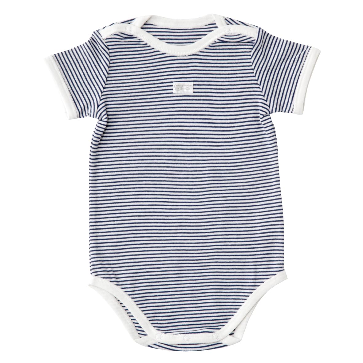 

мини размер сделано в Японии [Baby Castle] Комбинезон с открытыми плечами, 70, в полоску, темно-синий,