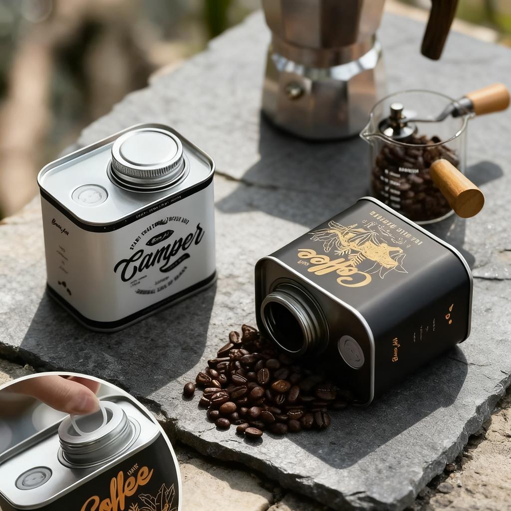 1/2 Stück Haushalts-Küchenaufbewahrungsglas, Versiegeltes Kaffeebohnenglas, Outdoor-Camping Kaffeebohnen Feuchtigkeitsdichtes und Frischhalteglas