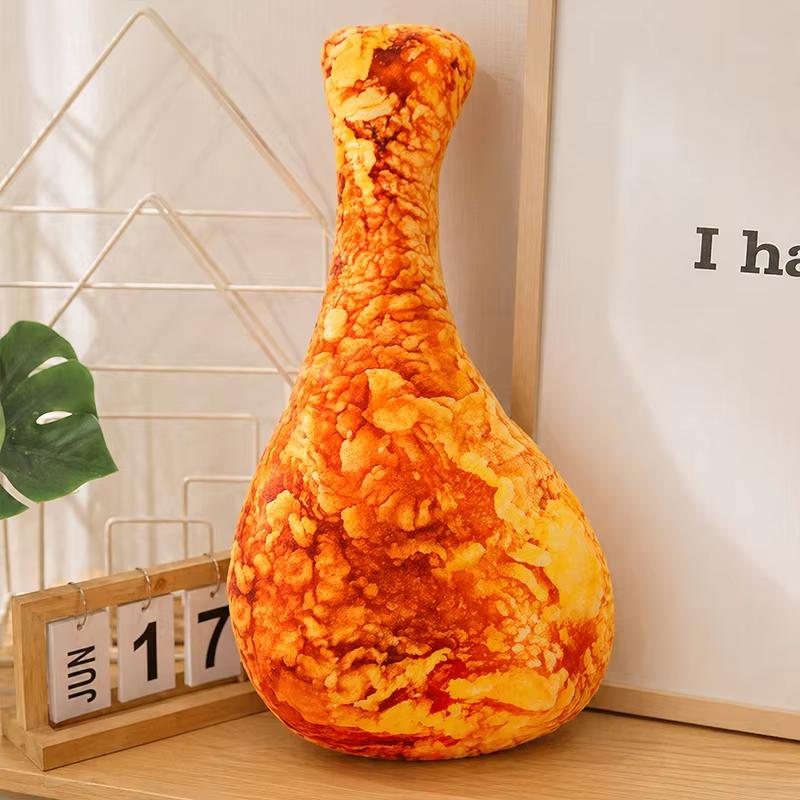 Simulierte knusprige Hähnchenschenkel-Kissen Anime Plüschtier Niedlich 20-100 cm Gefüllter lebensechter Hähnchenschenkel für Weihnachten Thanksgiving 20cm