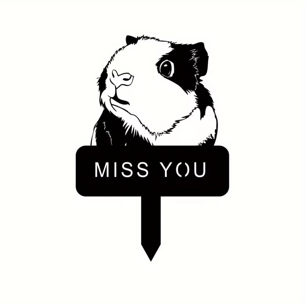 1 шт. металлический памятный маркер для садового столба в виде морской свинки — фото 5