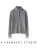 Women's Slim Fit Cashmere Contrast Knit Sweater - Autumn/Winter 2026 Collection