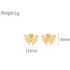 The Same 18K Gold Titanium Steel Jewelry Earrings, Simple Small Fragrant Style Bow Stud Earrings, Women'S High-End Sense