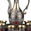 Coffee Pot Set Decanter and Glasses Set Tea Serving Set for Home Dining Room