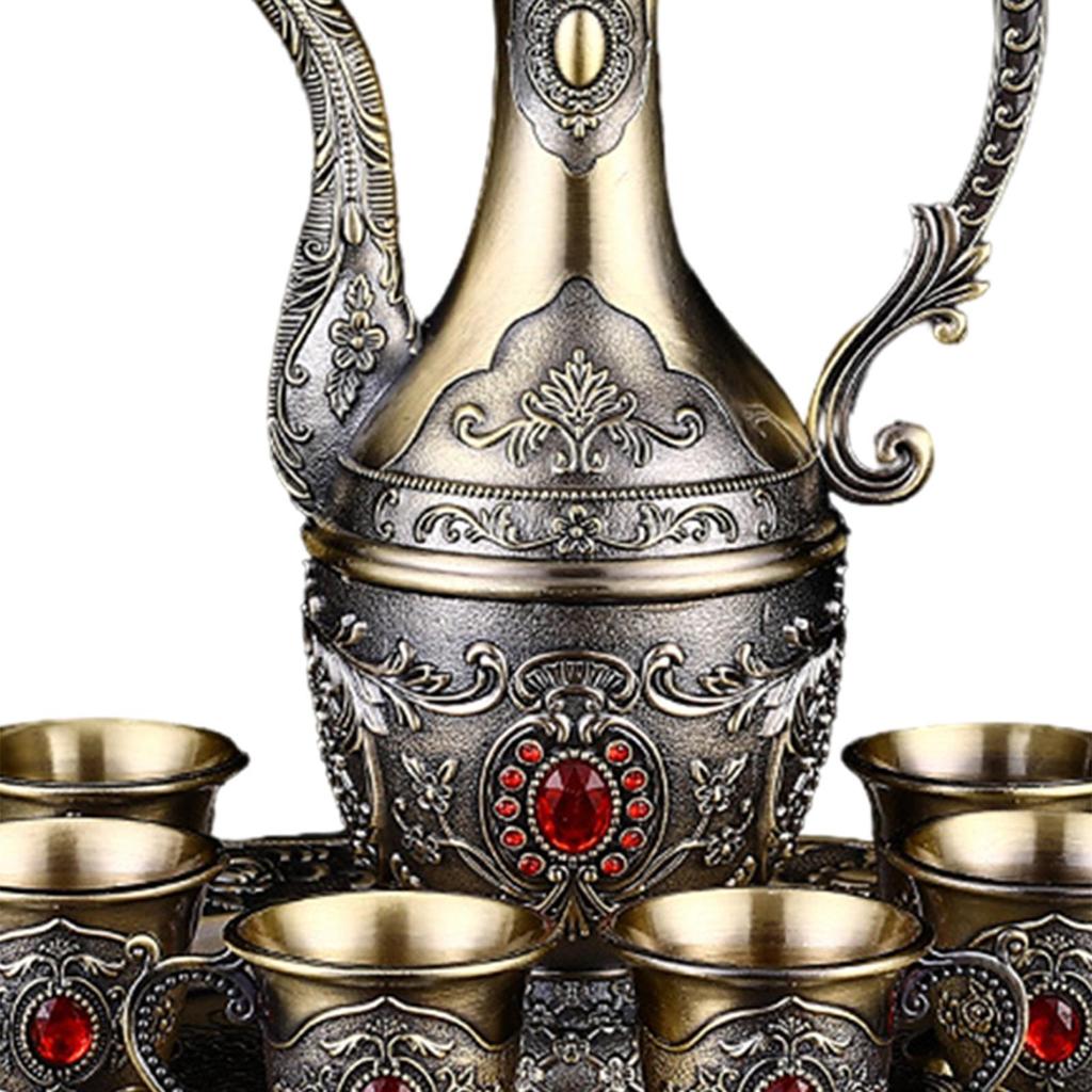 Coffee Pot Set Decanter and Glasses Set Tea Serving Set for Home Dining Room