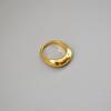 Gold-Plated Brass Minimalist French Style Arc Ring – Trendy Index Finger Jewelry