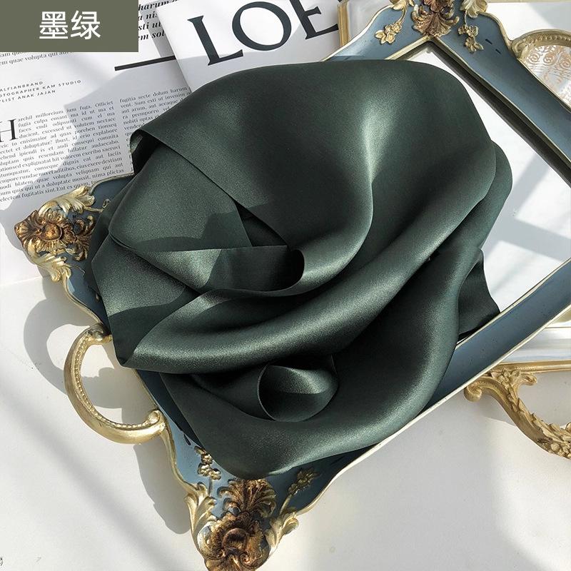 100% mulberry silk satin 15 * 145 silk solid color long scarf women's spring summer double-sided silk scarf