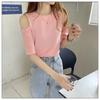 Korean Chic Slimming Off-Shoulder Short-Sleeve Women's T-Shirt