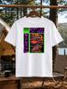 Men's Heavyweight 230gsm T-Shirt Retro Futuristic Vaporwave Graphic Tee with Neon Grid Lines Japanes