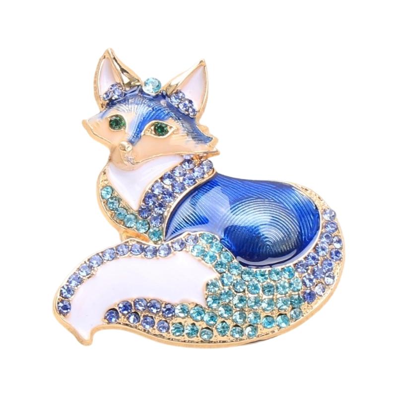Elegant Enamel Animal Shaped Pin Brooch Including Colorful Rhinestones For Feminine Outfit Enhancement And Gift Giving