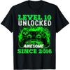 Nivel de a 10-a zi de naștere Deblocat Dab Gamer Tricouri pentru ziua de 10 ani Umor Streetwear Tricou cu mânecă scurtă Unisex Haine largi