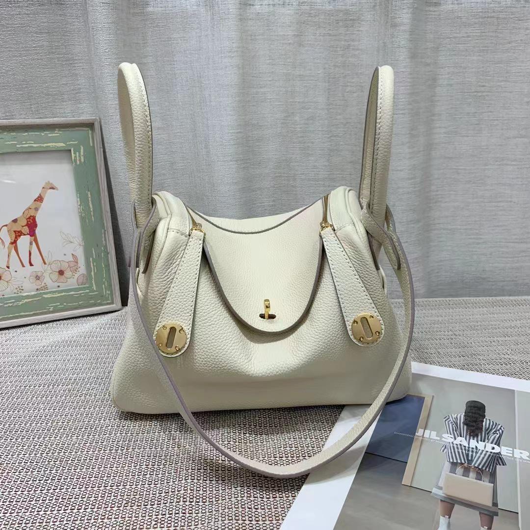 

Сумка через плечо из коровьей кожи Togo - большая вместимость, сумка-подушка, ручная, докторская сумка 19cm