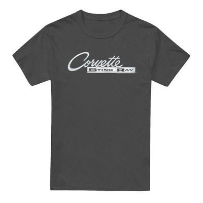 Camiseta Gris Jaspeado Unisex para Adultos con Logo Cromado Stingray de Chevrolet