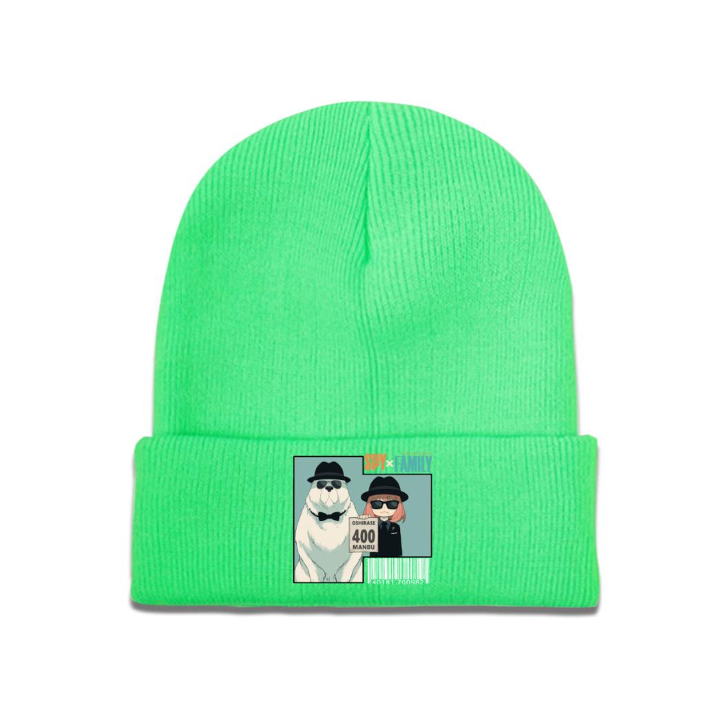 SPY X FAMILY  Anya Heh Knitted Caps for Women Unisex Beanie Winter Hats Polyester  Warm Melon Cap