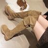 6300-1 Huiliya High-heeled Knee Boots Children's Long Boots Thick-soled Thick-heeled 2025 New Autumn and Winter Thin Tall Tube