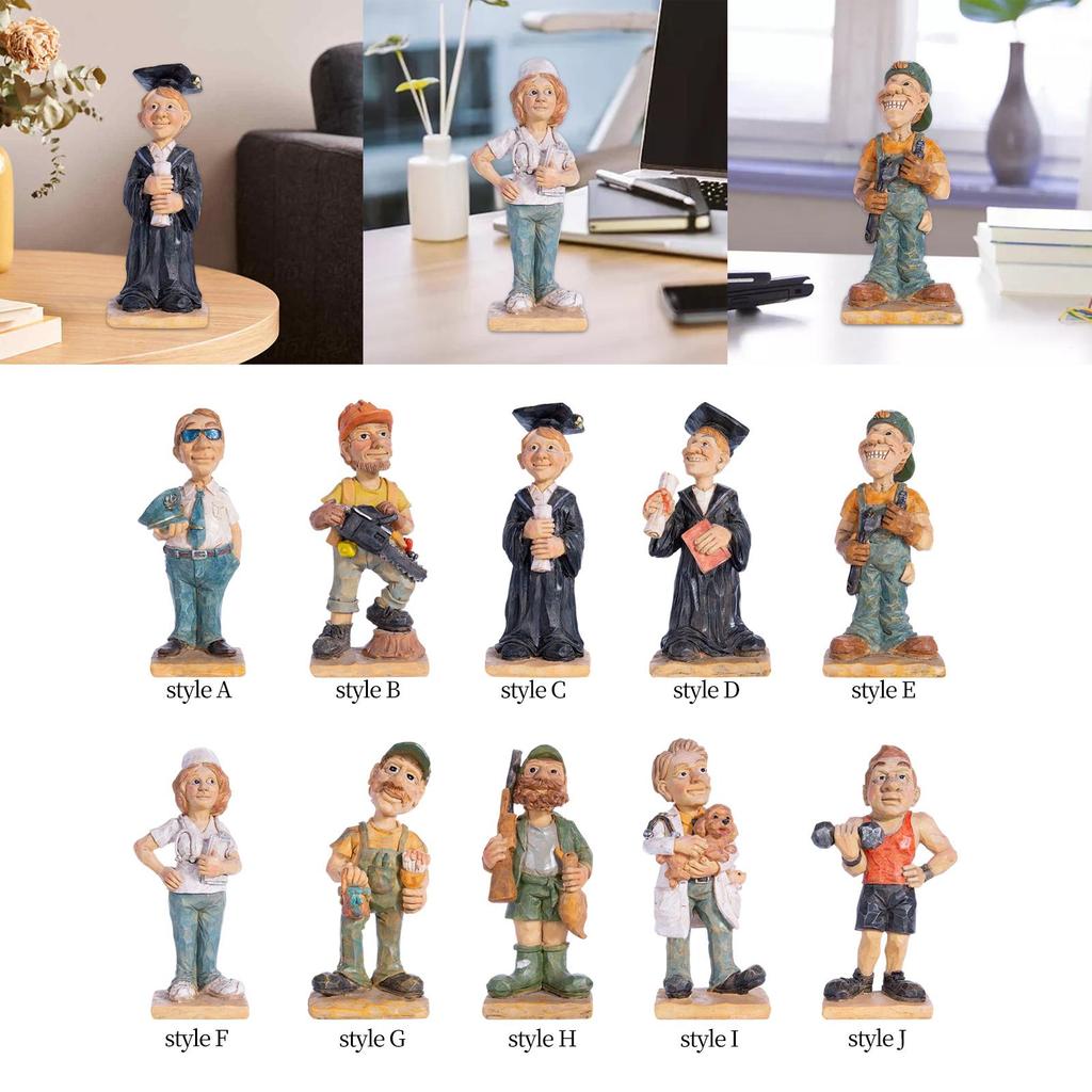 Professional People Figures Painted Exquisite Sculpture for Bedroom Bookcase