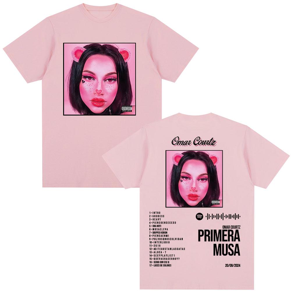 Rapper Omar Courtz Primera Musa T Shirt Unisexs Women Clothing Hip Hop Fashion Vintage Tshirt Casual Cotton Short Sleeve Tshirts