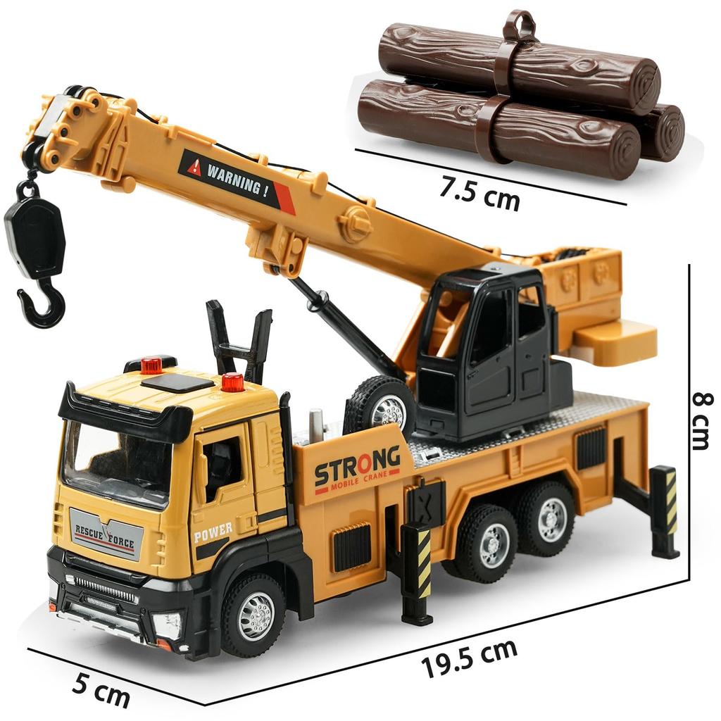 Huang Yem Construction Vehicle Toy Car Crane Toy Construction Truck Work Vehicle Work Vehicle Alloy Construction Car with Telescopic Boom Structure