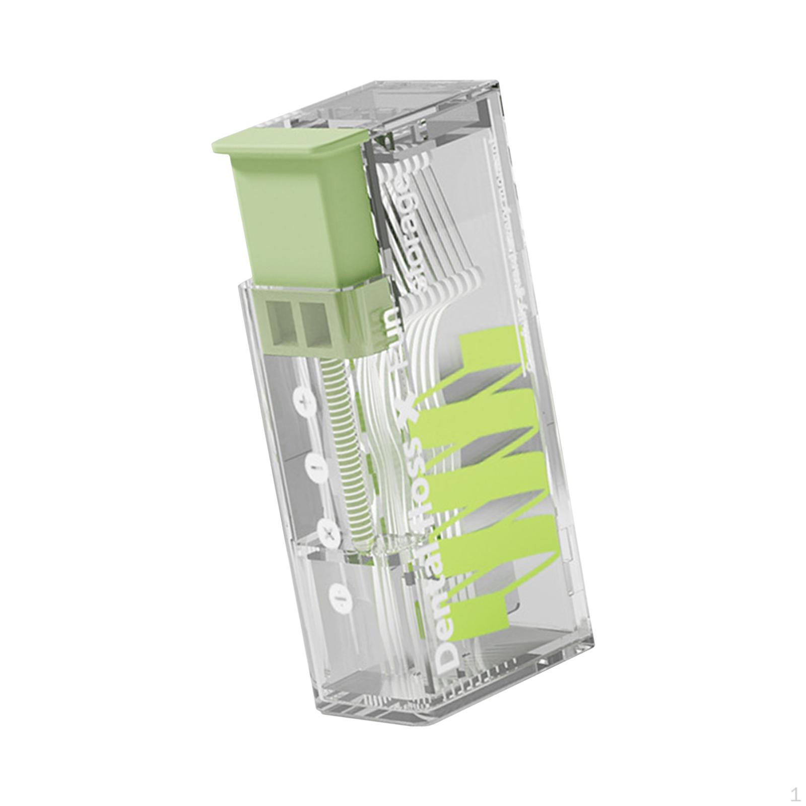 

Compact Toothpick and Floss Organizer for Kitchen Travel зелений