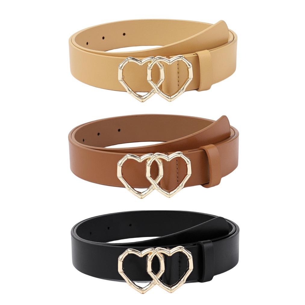 New Korean-style Fashionable and Versatile Women's Belt, A Casual Heart-shaped Belt with A Versatile Decorative Heart Buckle