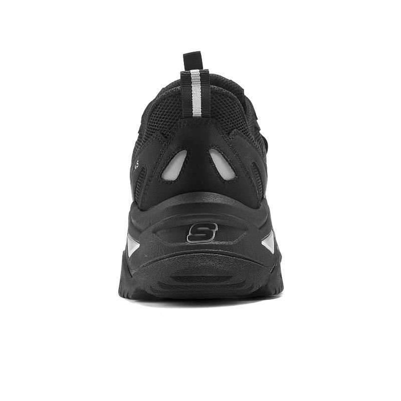 Skechers Men Black Low Top Dad Shoes Slip On Mountain Style Outdoor Fashion Light Cushioning Hiking Anti Slip 237719-BKSL