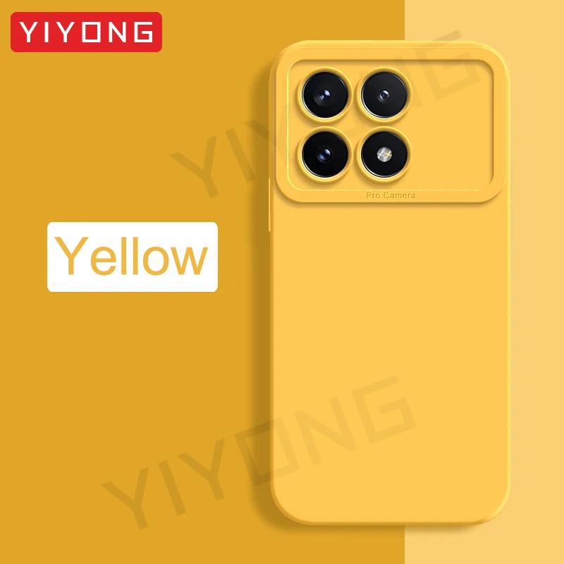 

Для PocoX6 Pro Чехол Мягкий жидкий силиконовый чехол для Xiaomi Poco X6 Pro Xiomi Mi Pocophone X7 5G Чехлы для телефонов For POCO X7 Pro жёлтый