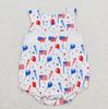 Sibling Boys Baby Girls 4th of July Flags Balloons Kids Outfits Sets