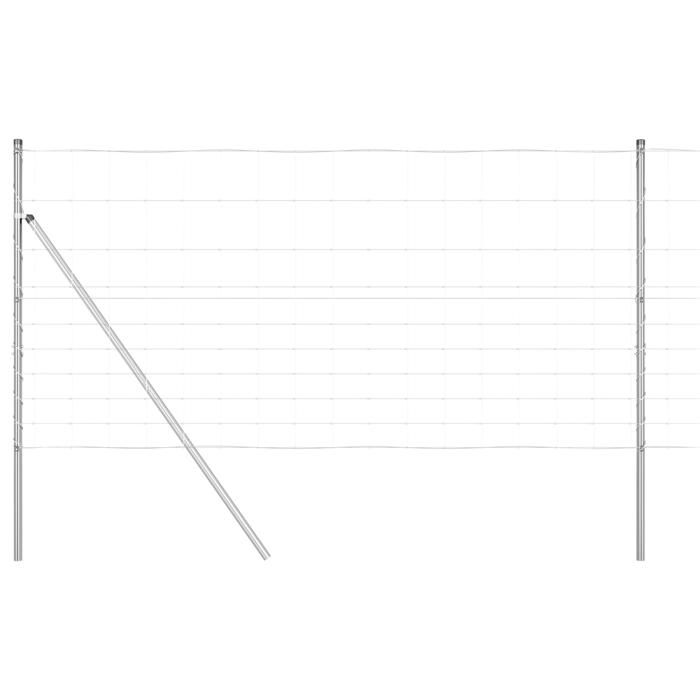Field Fence vidaXL 1.2x25 M Galvanized Steel 3351342