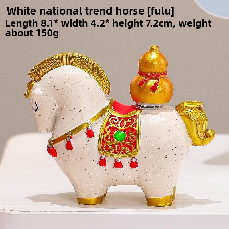 Achieve Success with Ease! Colorful Creative Miniature Horse Figurine for Office Desk, Creative Hand Figure, for Travel.