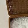 1Set Rattan Suitcase Natural Tasteless Solid Handle Rattan Woven Storage Case for Picnic