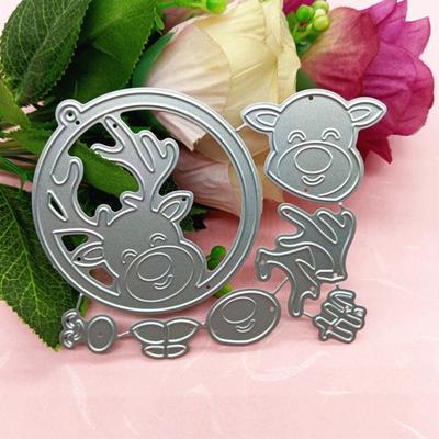 Metalowe Wykrojniki Świąteczny Renifer Scrapbooking Dekoracyjne Wytłaczanie Kartki Papierowe