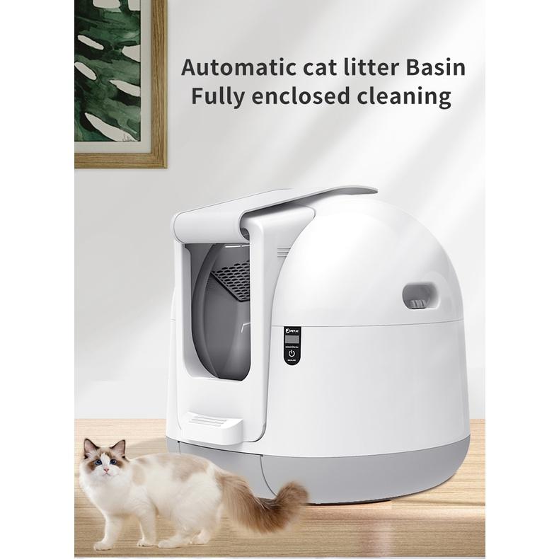 Ultra-Quiet Intelligent Automatic Closed Toilet Induction Cleaning Deodorant Cat Toilet Automatic Cat Litter Box Large New