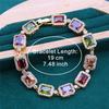 New Retro Style Multicolor Zirconia Bracelet,  Golden-Plated,  Elegant Daily Wear And Gift Giving, Christmas Gift