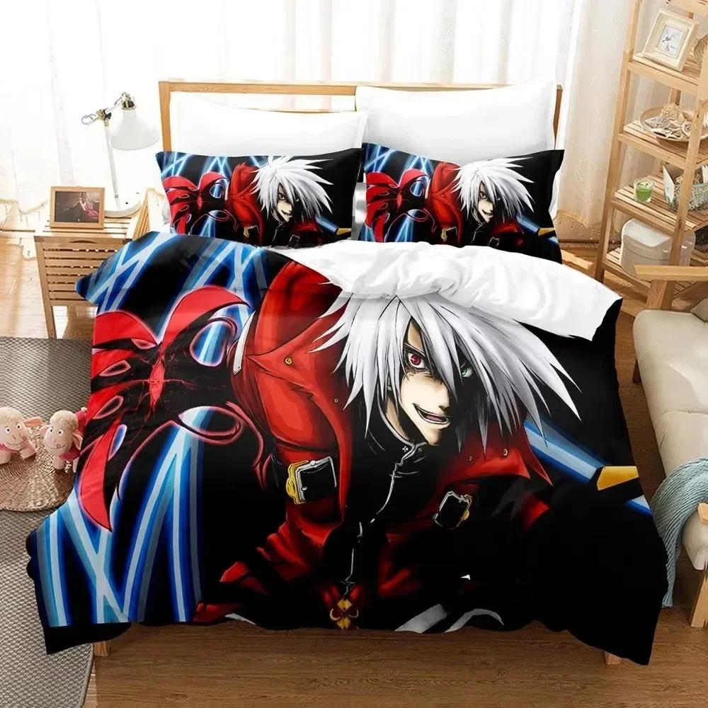 

Comforter New Personality Anime Blazblue Bedding Set Printed Bed Set With Soft Single Double Queen Super King Size Comforter (quilt)-EU Single(135*200cm)3pcs