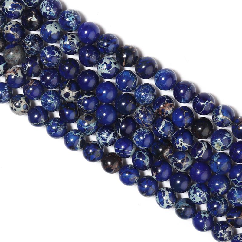 6/8/10mm Emperor Stone Beads For Jewelry Making Loose Spacer Round Imperial Beads DIY Bracelet Necklace Jewelry Charms Crafts
