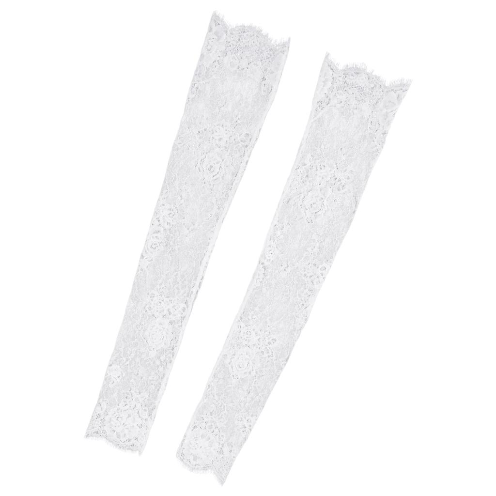 Seethrough Lace Arm Sleeves Sheer Gloves For Bride Wedding Gowns And Formal Occasion Lace Flower Gloves for Banquets
