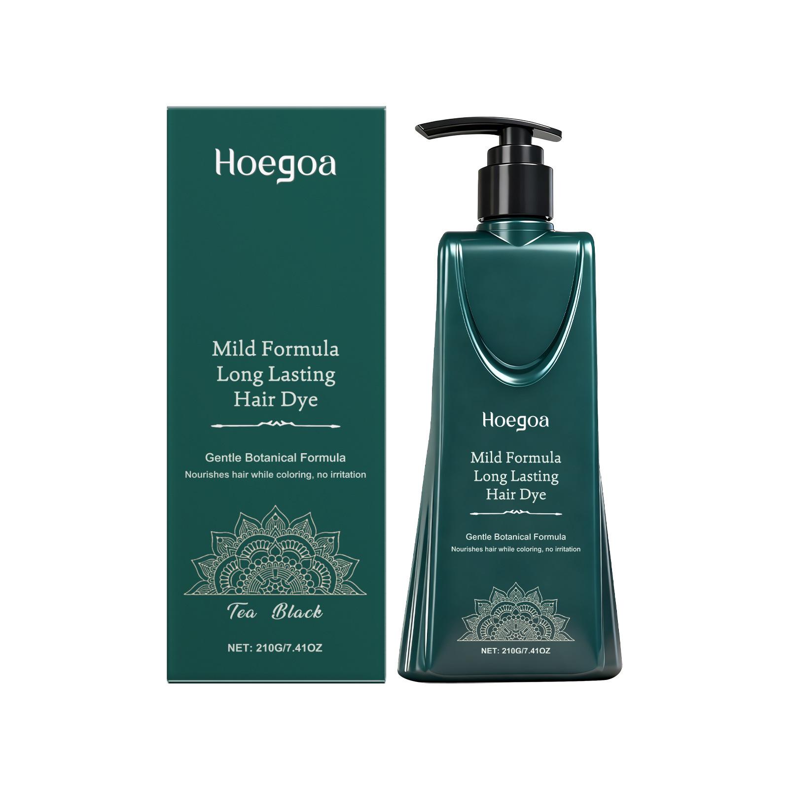 HOEGOA Natural Plant Extract Hair Cream: Gentle, Easy Coloring, Convenient, Covers White Hair.